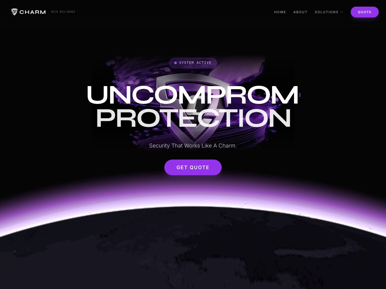 Charm Security website preview